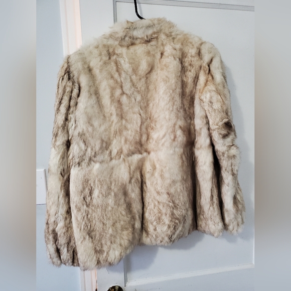 Vintage Split end l.t.d rabbit fur coat Size Large - Picture 2 of 4